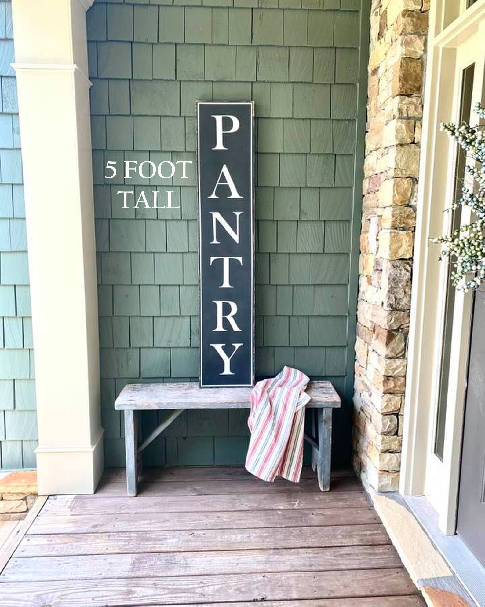 Large Pantry Sign Rustic Vertical Pantry Sign Farmhouse Etsy