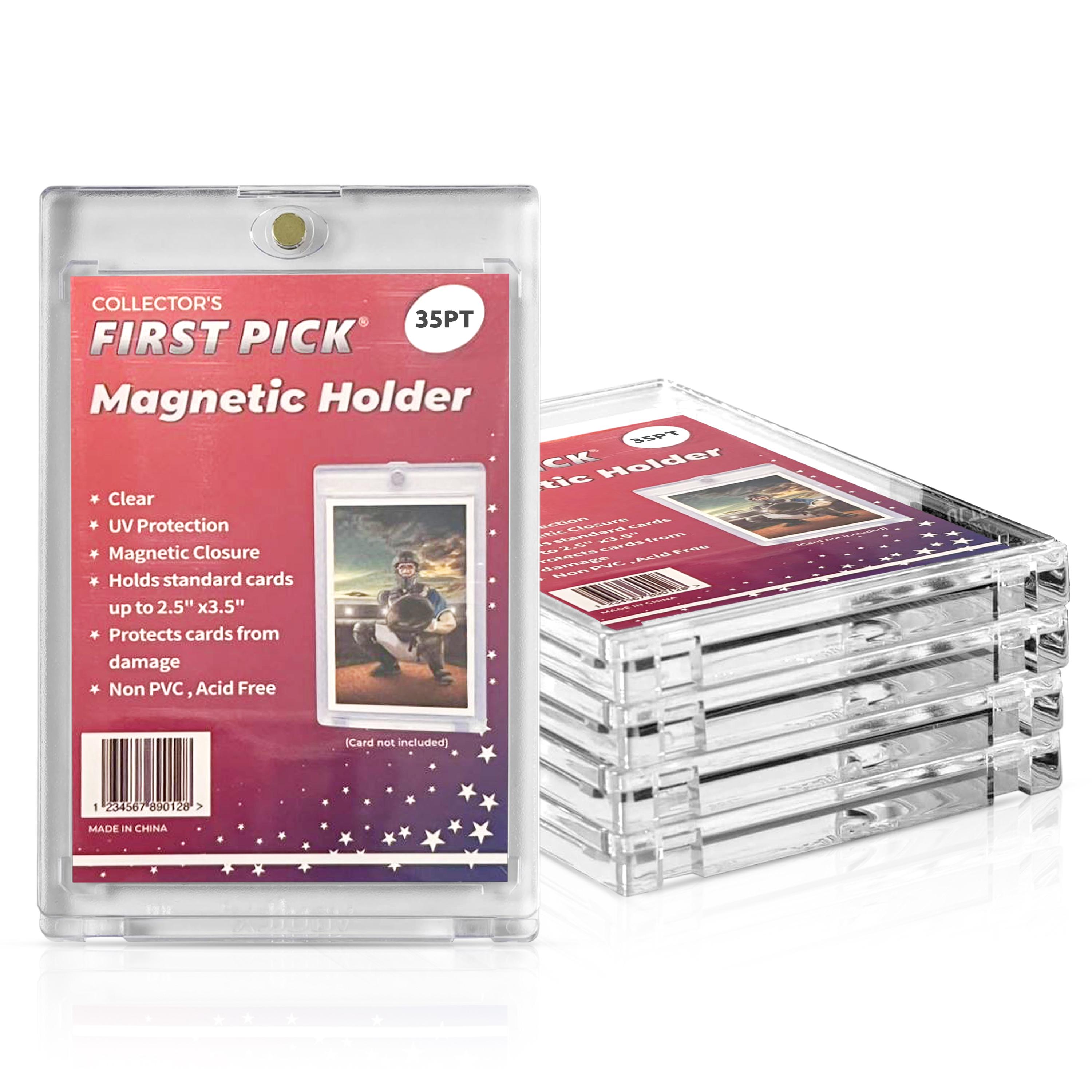 mtg magnetic card holder Amazon.com: 8ct Magnetic Card Holders for Trading Cards, 35pt Hard Cards  Sleeves Case, One Touch Card Holder Fit for MTG Cards, Sports Cards,  Baseball Cards, Game Cards, Toploaders, Standard Cards Display : main image 1