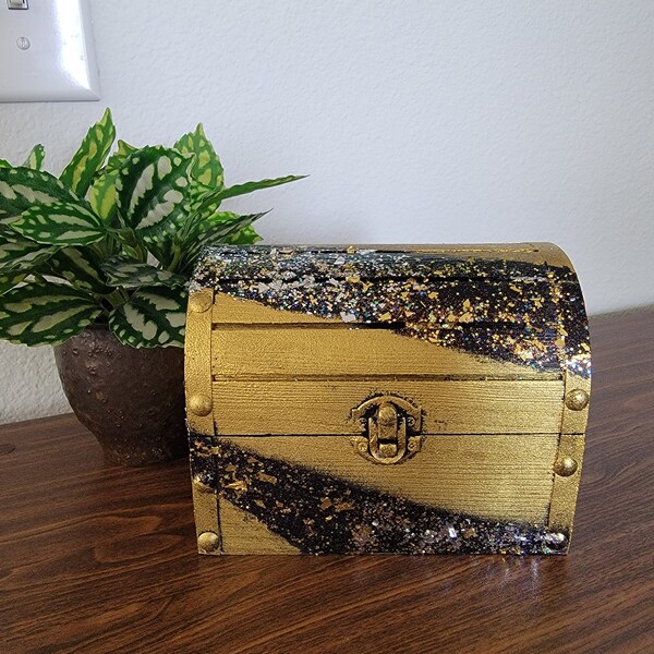 Wood Treasure Chest Etsy