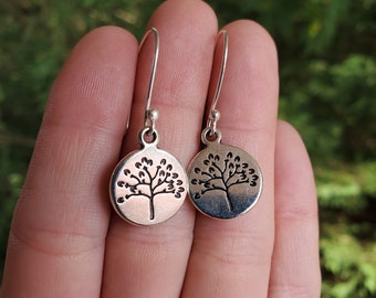 Tree of Life Earrings, Silver plate Earrings