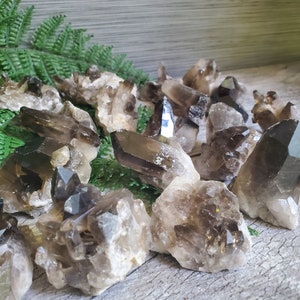 Brazilian Smoky Quartz Cluster: Light Brown Crystal (1-2oz)
