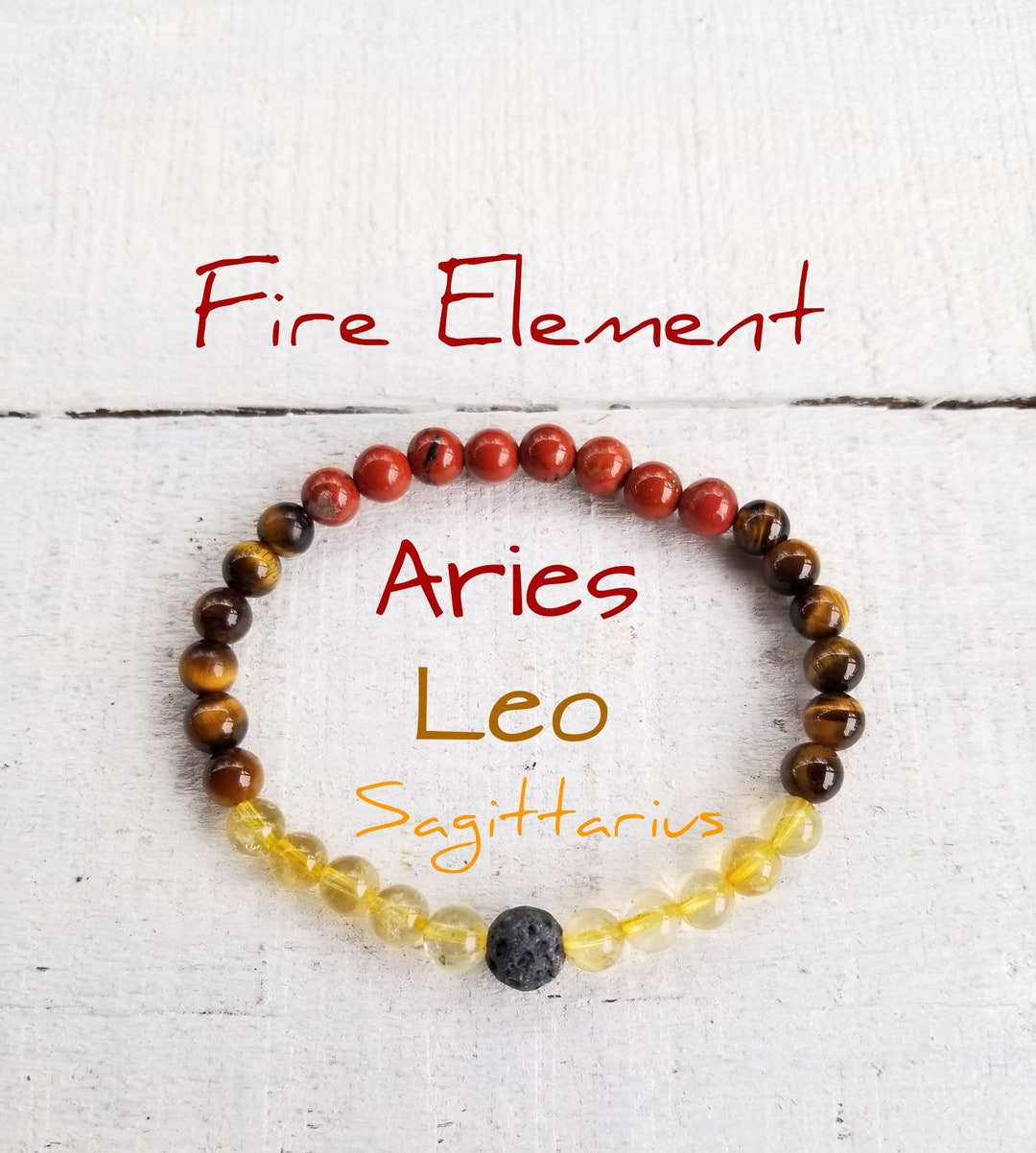 Fire Element Bracelet Zodiac Fire Bracelet - Etsy