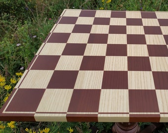 Ash Wood Chess Board | Handmade Family Game, Personalized Gift