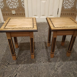 PAIR Wooden stools/chairs for chess table, chess game, chairs for kitchen,living room,Solid ash wood Handmade Natural, brown color, custom