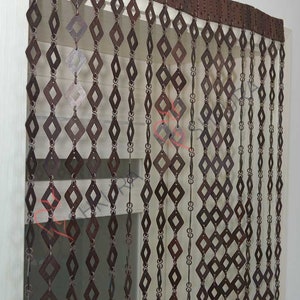 Wooden curtain &quot;Diamant&quot; natural Beech wood, decor for the kitchen, living room, Personal sizes! Exclusive, unique wood gift for loved ones