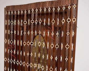 Handmade Beech Wood Beaded Door Curtain: Bohemian Decor