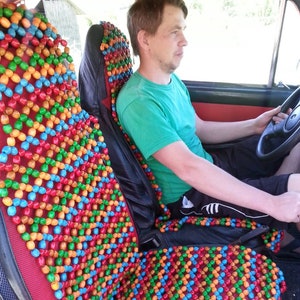 Jamaica Beaded Car Seat Cover for Ford Toyota Kia Honda Chevrolet Car seat massager Car wood cover cape Car wooden massager Back massager