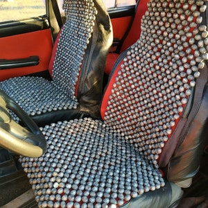 Beaded Car Seat Cover for Car Gray Gift Massager Wood Car