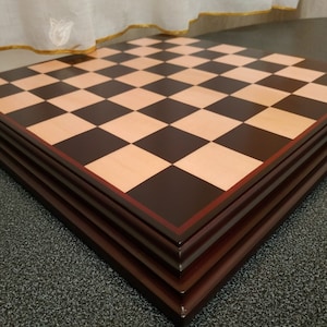 Wooden Chess board &quot;Сlassic&quot;wood carving handmade family game exclusive Anniversary Christmas chess gift for husband, father, boyfriend,wife