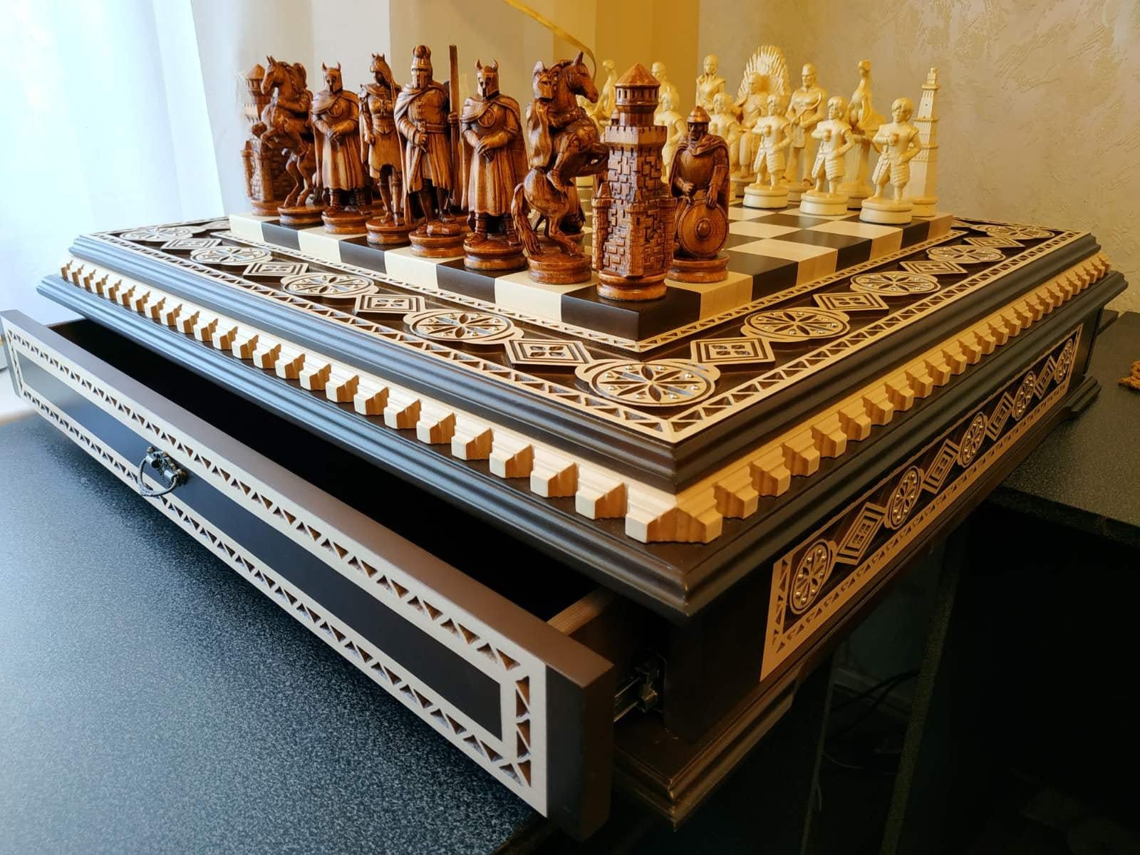 My new custom (ordered & painted) chess set - Chess Forums 