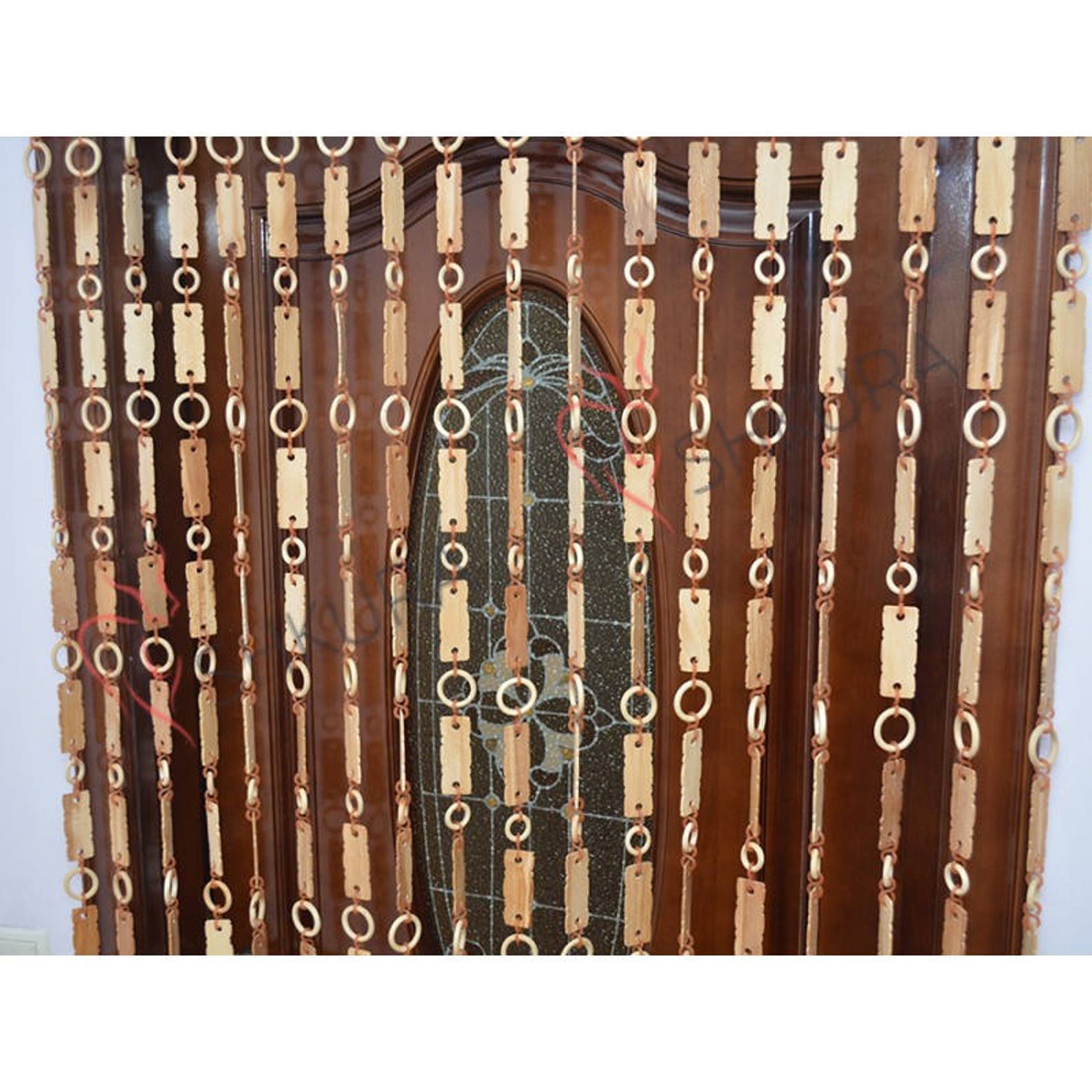Door Curtain Door Beads Door Bead Curtain Decor Wood Blinds Etsy