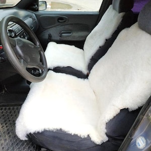 Sheepskin Car Seat Cover 45x20inch Universal Genuine Sheepskin Warm  Sheepskin Cape Genuine Sheepskin Seat Cover for Car Handmade Chair Pads 