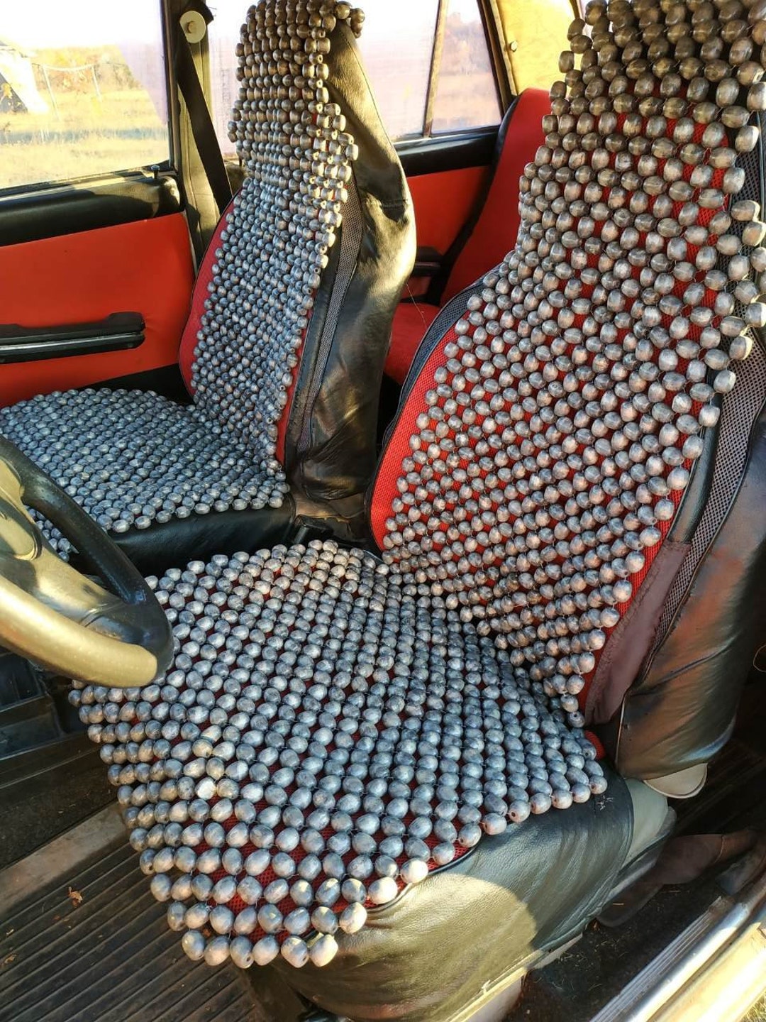 ビーズカーシートカバー：木製ビーズマッサージャー、ユニバーサル