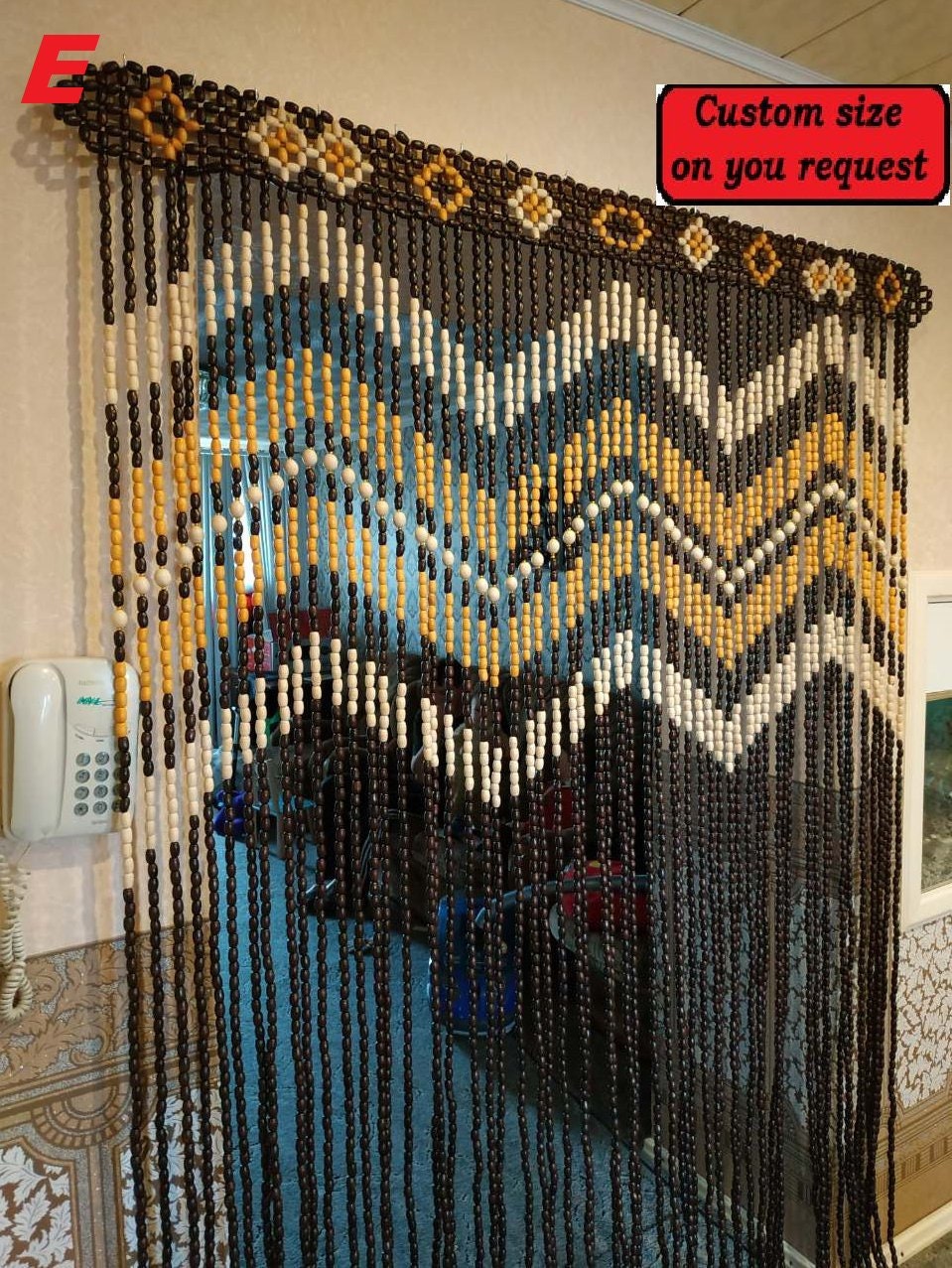 Beaded Door Curtain 50 41 29 25 Etsy UK