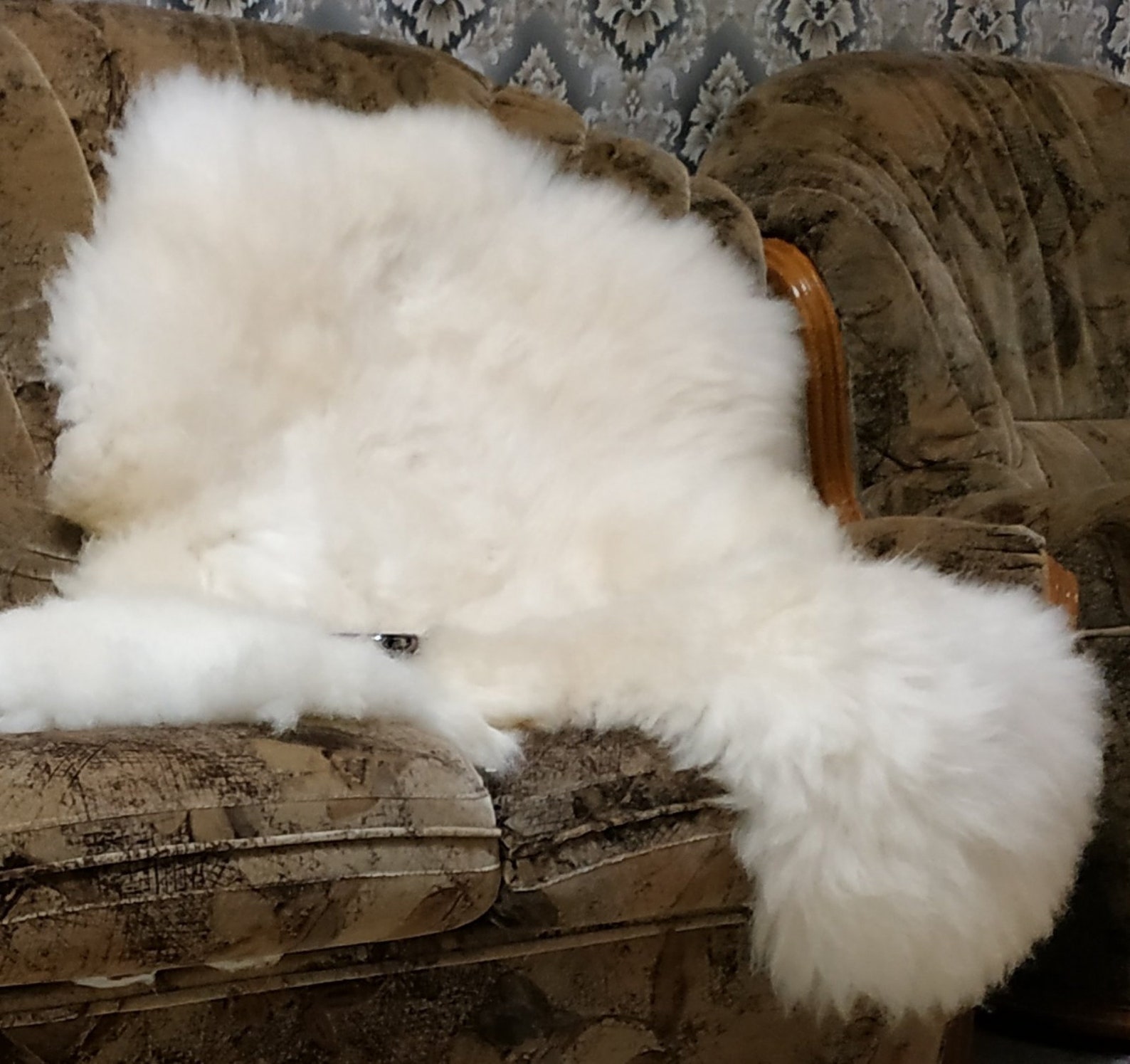 Office Chair Cover Genuine Sheepskin Seat Cape Universal Warm Etsy