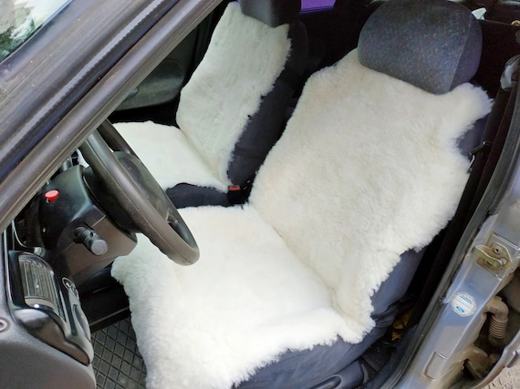 PAAR Auto Sitzbezug für Auto Weiß echte Schaffell Universal Cape
