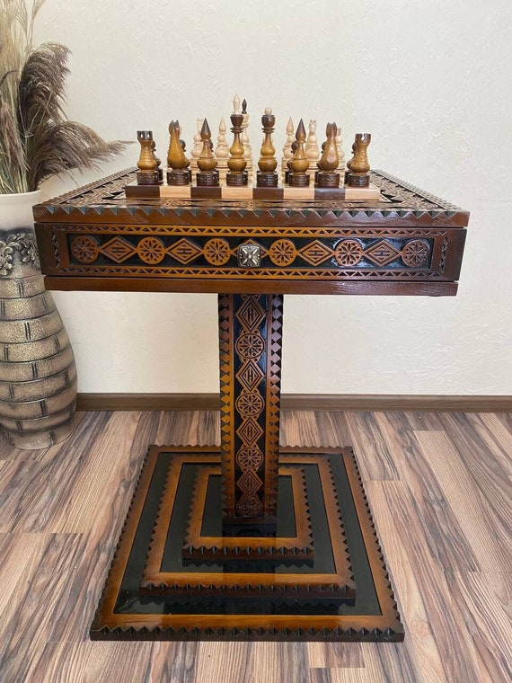 Wood Luxury Chess Decor Pieces Quality Outdoor Professional