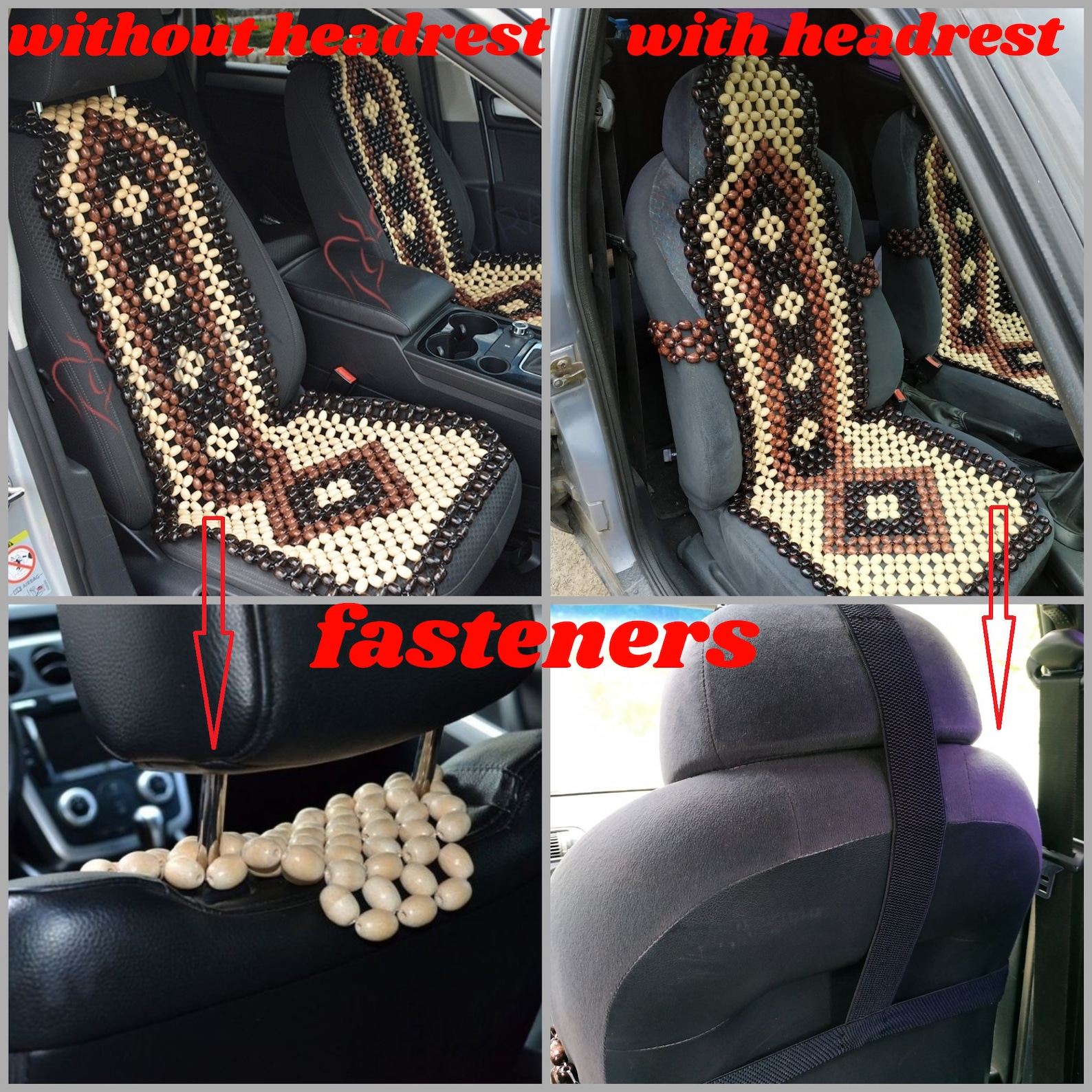 Wholesale Car Seat Covers 10 Pieces Wooden Beaded Cover Custom Etsy