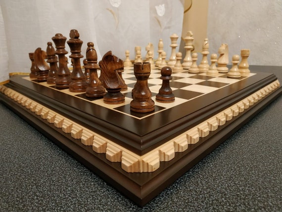 Wooden Chess Set Personalized Chess Board Handmade Chess 