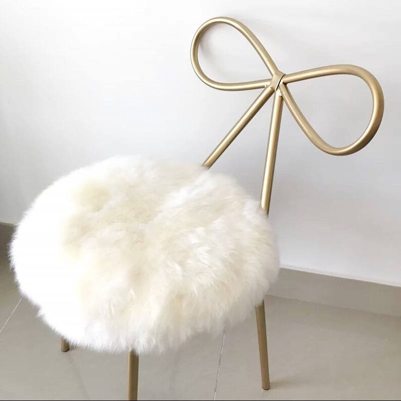Sheepskin Chair pads Round Square Rectangle Sheepskin stool Etsy