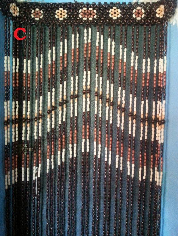 Beaded Door Curtain Decor For Living Room Wood Blinds Door Etsy