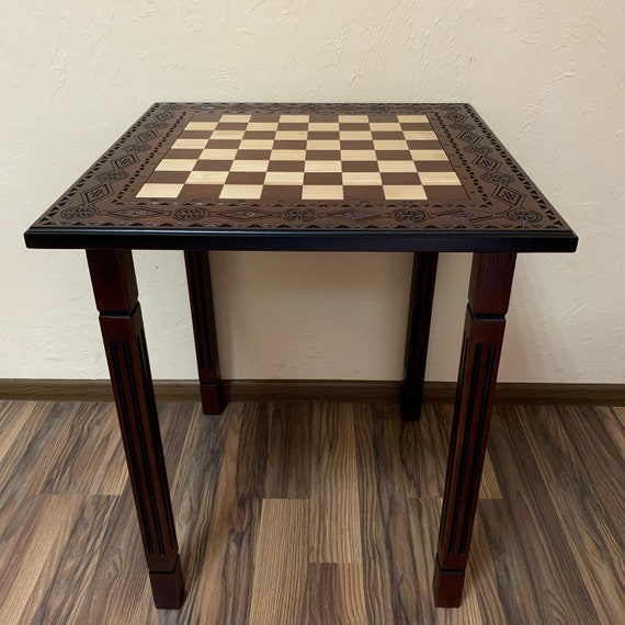 手作りの木製チェステーブル：モダンなスタントンゲーム家具 - Etsy 日本