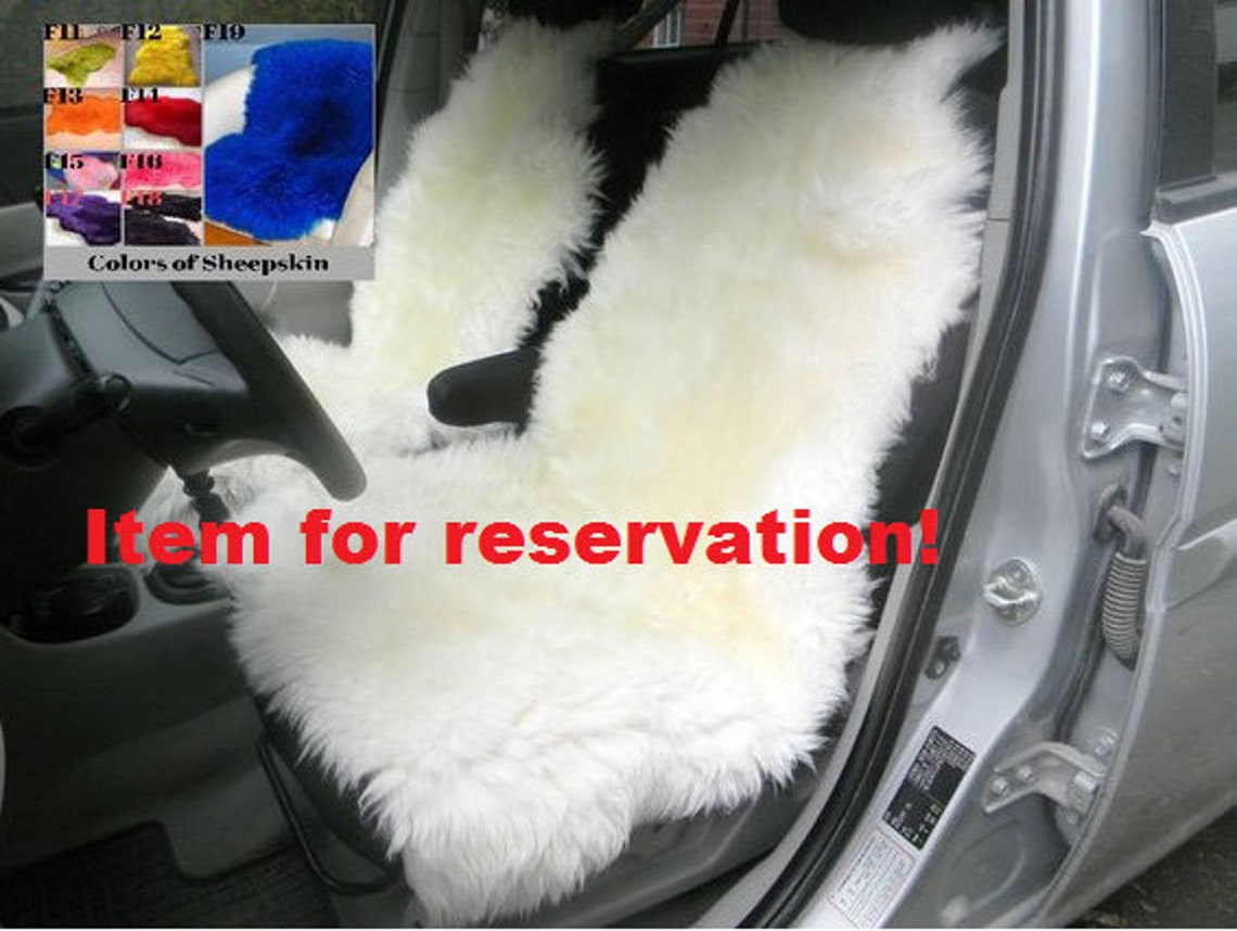 Sheepskin Car Seat Cover 45x22inch Universal Genuine Sheepskin Etsy