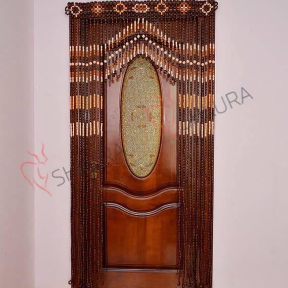 Beaded Door Curtain Decor For Living Room Wood Blinds Door Etsy
