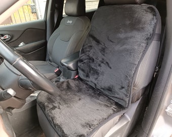 シープスキンカーシートカバー：ユニバーサルウールケープ、暖かいカーチェアパッド