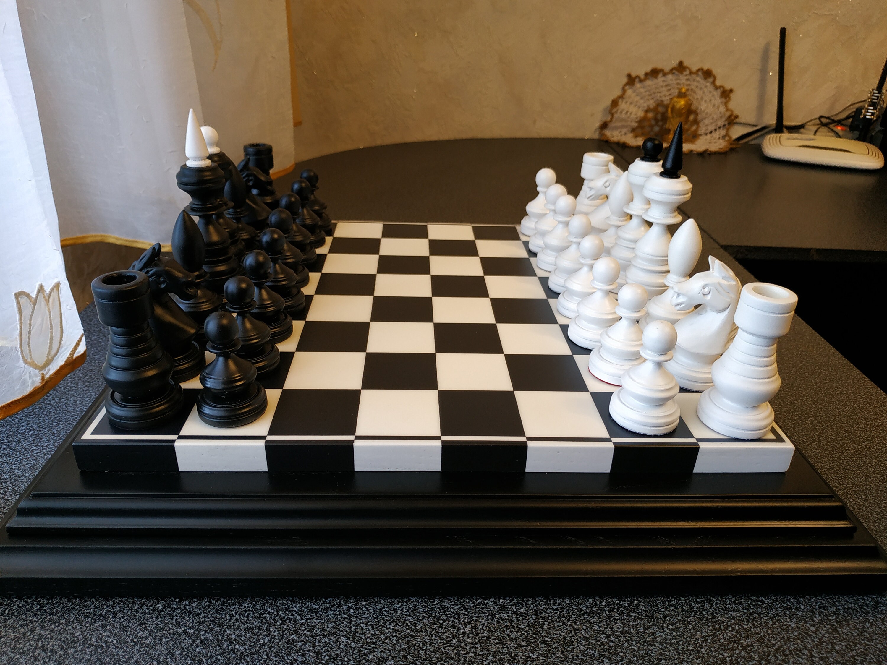 Classy Kids Board Games / Chess Board Set , Black and White