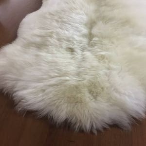 Genuine Sheepskin Rug Sheep Skin Rug, Fur Rug, Living Room Rug, White ...