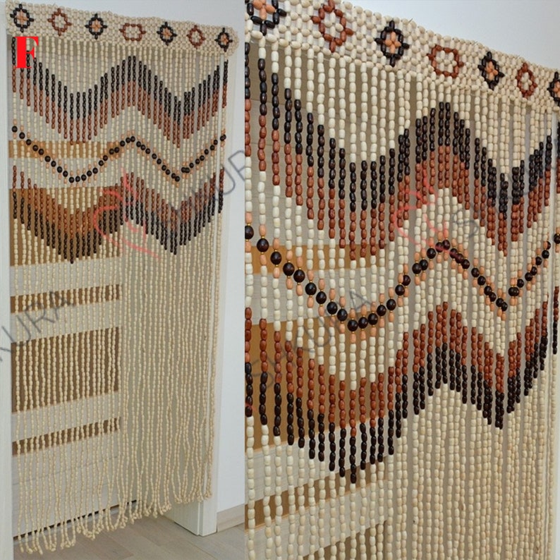 Beaded Door Curtain 120w X 84l Decor for Living Etsy