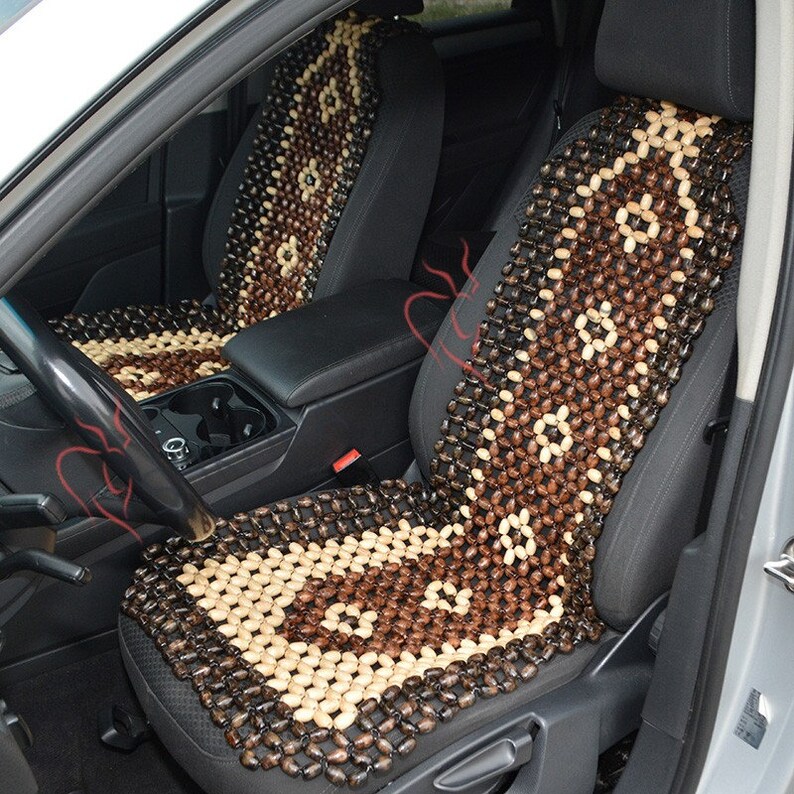 Beaded Car seat cover for car wooden beads Car seat cover Car Etsy