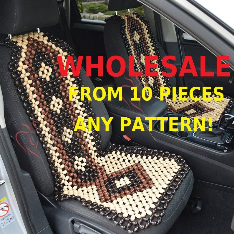 Wholesale Wooden Beaded Car Seat Covers Custom Pattern, Set Of 10