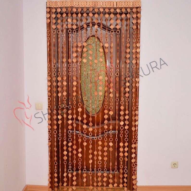 Door bead Curtain door beads Decor for living room Wood blinds Curtains Beaded Door Curtain Wood Bead Door Curtain Handmade Door curtain image 2