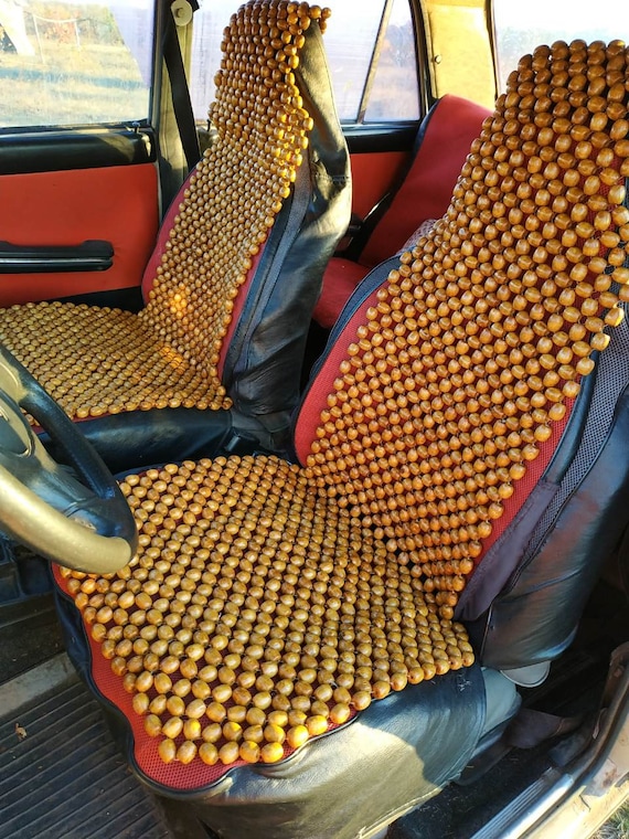Perlen Auto Sitzbezug für Auto Grau Geschenk Massager Holz Auto