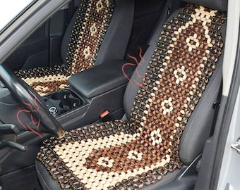 Beaded Car seat cover for car, chair pads stool cover seat cover for vihicle Truck seat covers Wood beads cover Massage Back chair protector