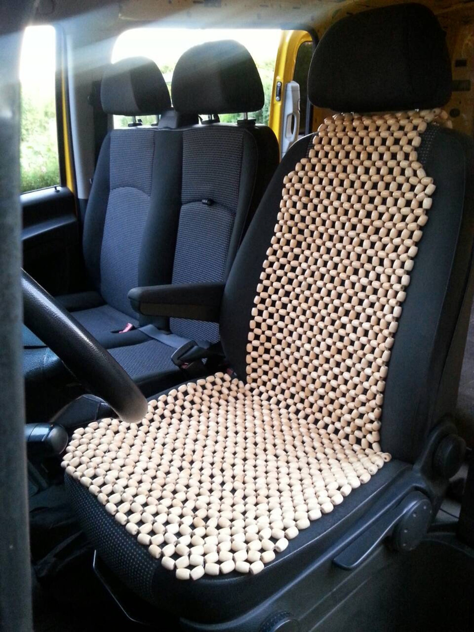 Beaded Car Seat Cover for Car Gray Gift Massager Wood Car Etsy