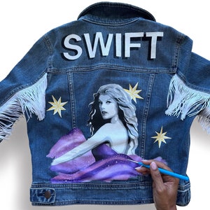 Custom, Hand Painted, Taylor Swift, Eras Tour Jacket image 1