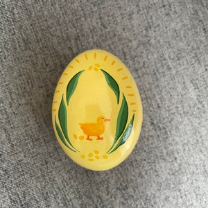 Easter Egg, Hand Painted, Ceramic, Yellow image 2