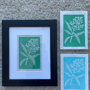 Blockprint, Green Mango Tree Leaves image 3