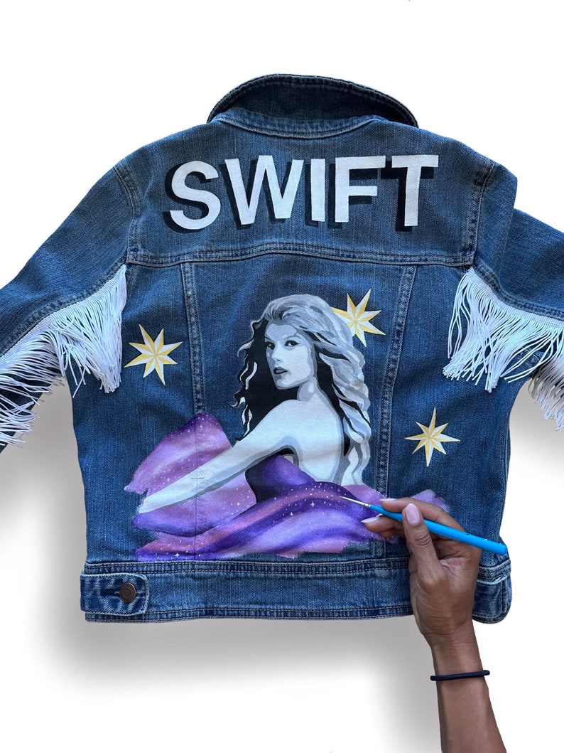Custom, Hand Painted, Taylor Swift, Eras Tour Jacket image 1