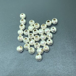 20 - 4mm Sterling Silver seamless Beads for Jewelry Making