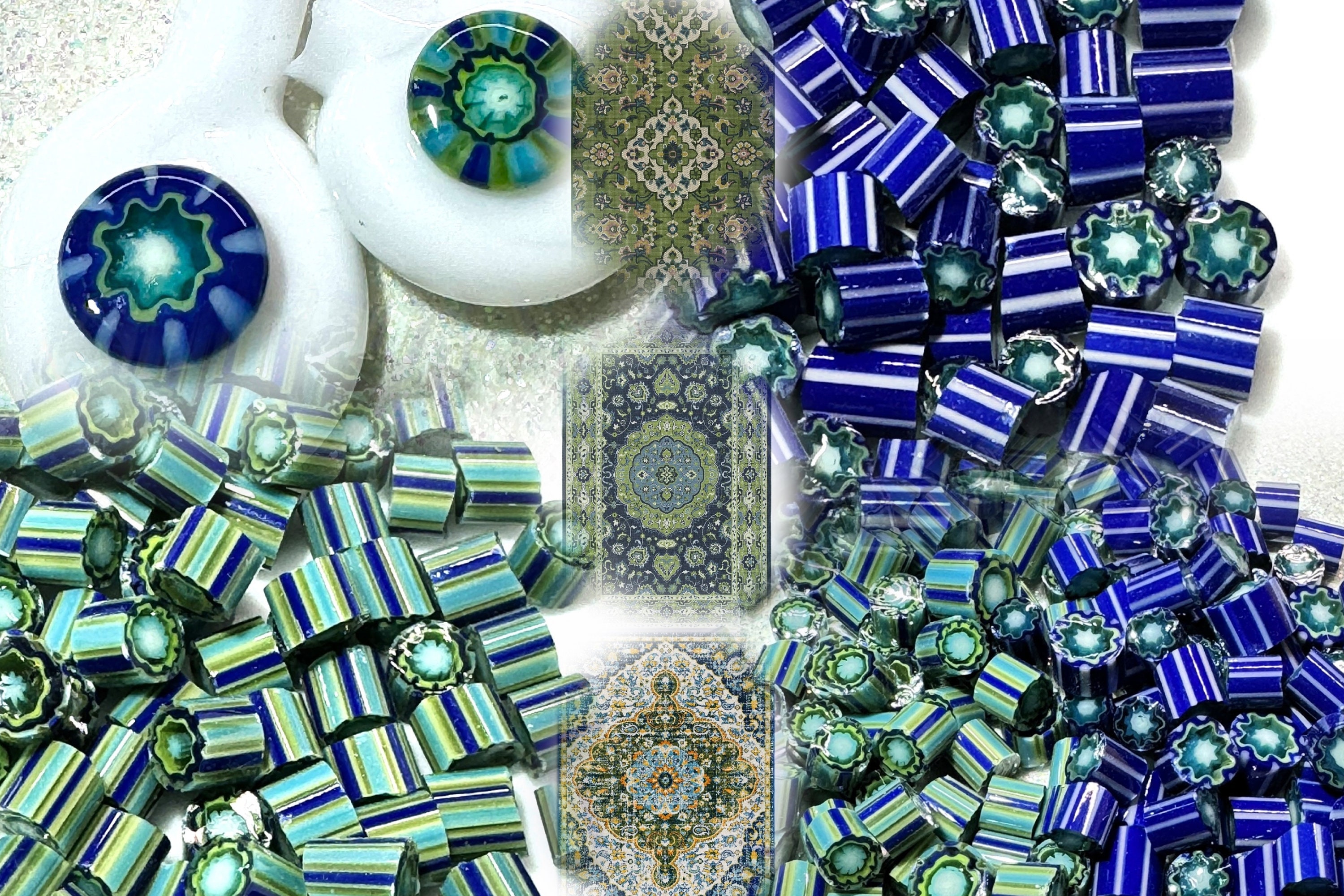 BLUE ORIGINAL PERSIAN GLASS HAND MADE（Persian Blue Glass