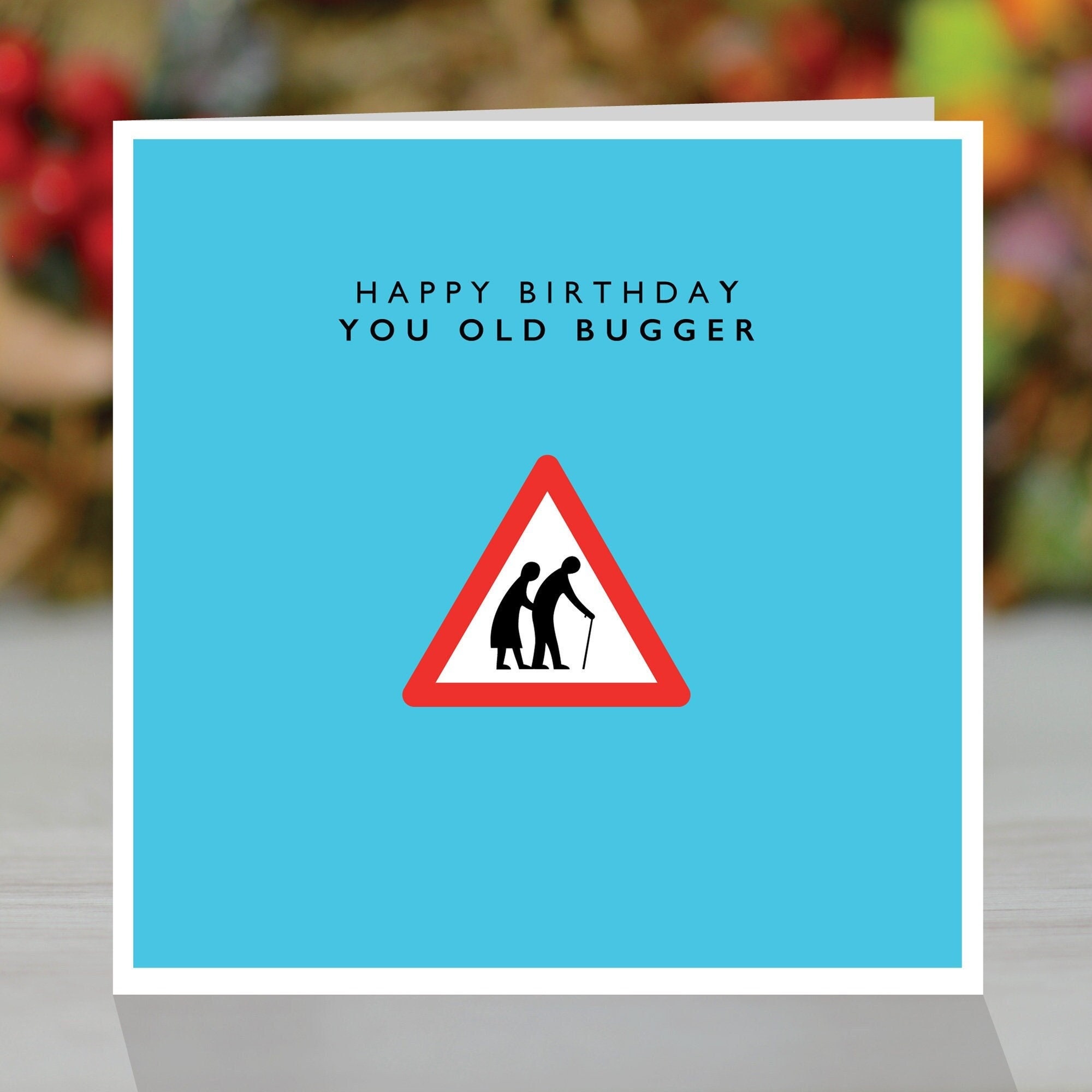 Funny 'old Bugger' Birthday Card: Rude Pun Card for Dad - Etsy Canada
