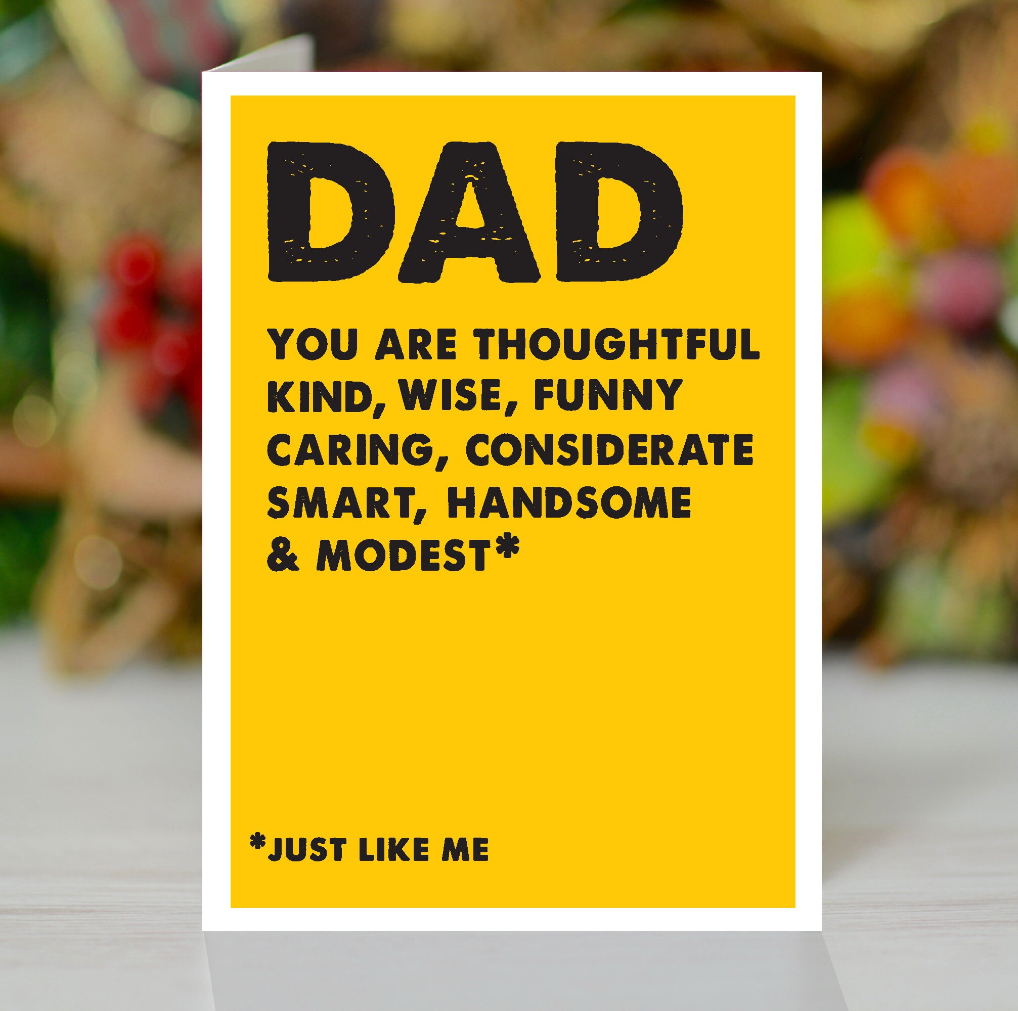 Funny Birthday Card for Dad, Sarcastic Modest Man - Etsy, image size:2013x2000