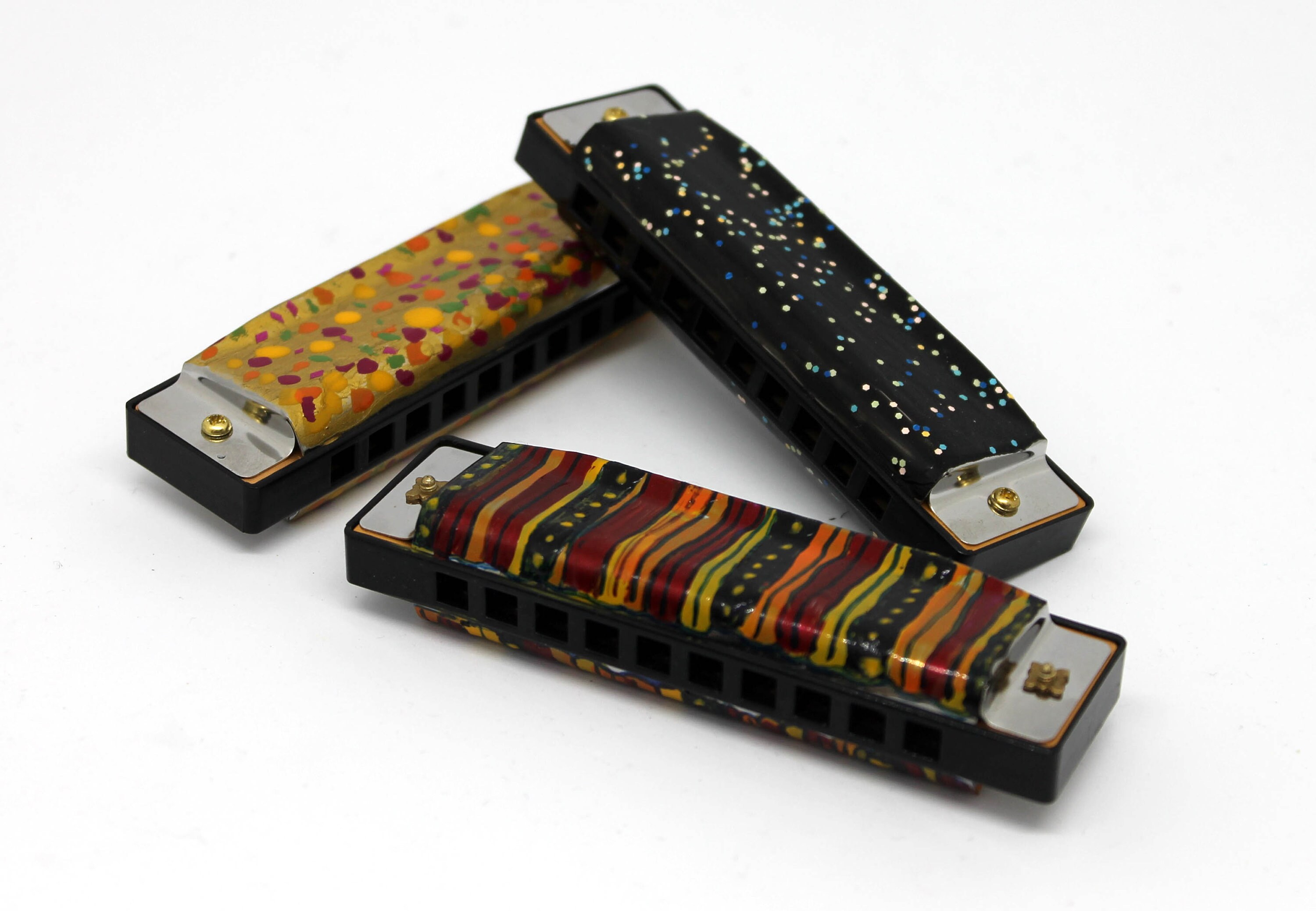 Funky Hand Painted Harmonica Etsy