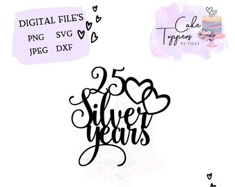 Download 25th Anniversary Svg Etsy