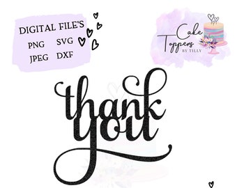 Thank You Toppers Etsy Thank You Toppers Etsy