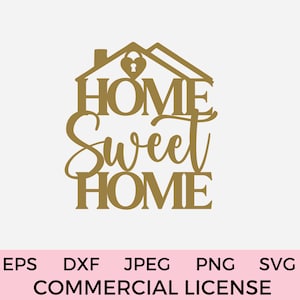 Home Sweet Home SVG New Home Cake Topper SVG Einweihungsparty Kuchendekoration Home Sweet Home Cake Topper New Home Party Willkommensschild